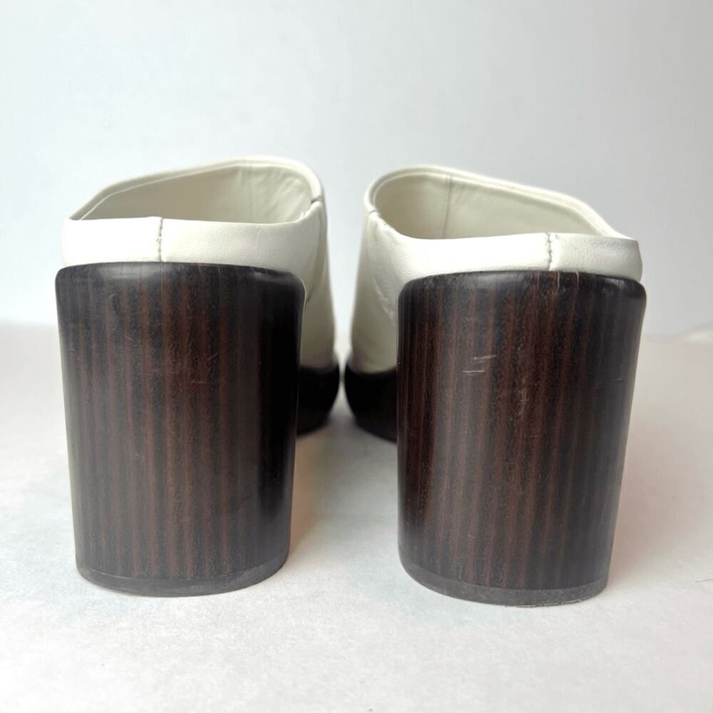 Vince Navina Leather Mule Clogs Milk White Sz 8 - Picture 5 of 11